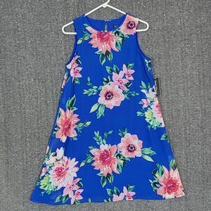 Jessica Howard Dress Womens 6 Blue Floral Sleeveless A Line Cottagecore Shift